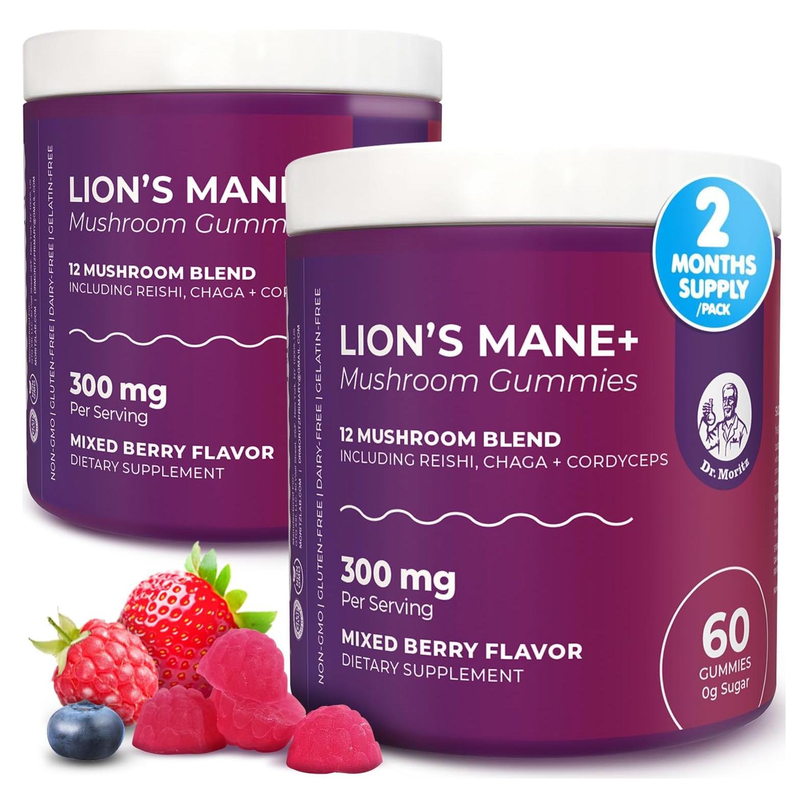 Gomitas de Hongo Melena de León DR. MORITZ 120g Sin Azúcar