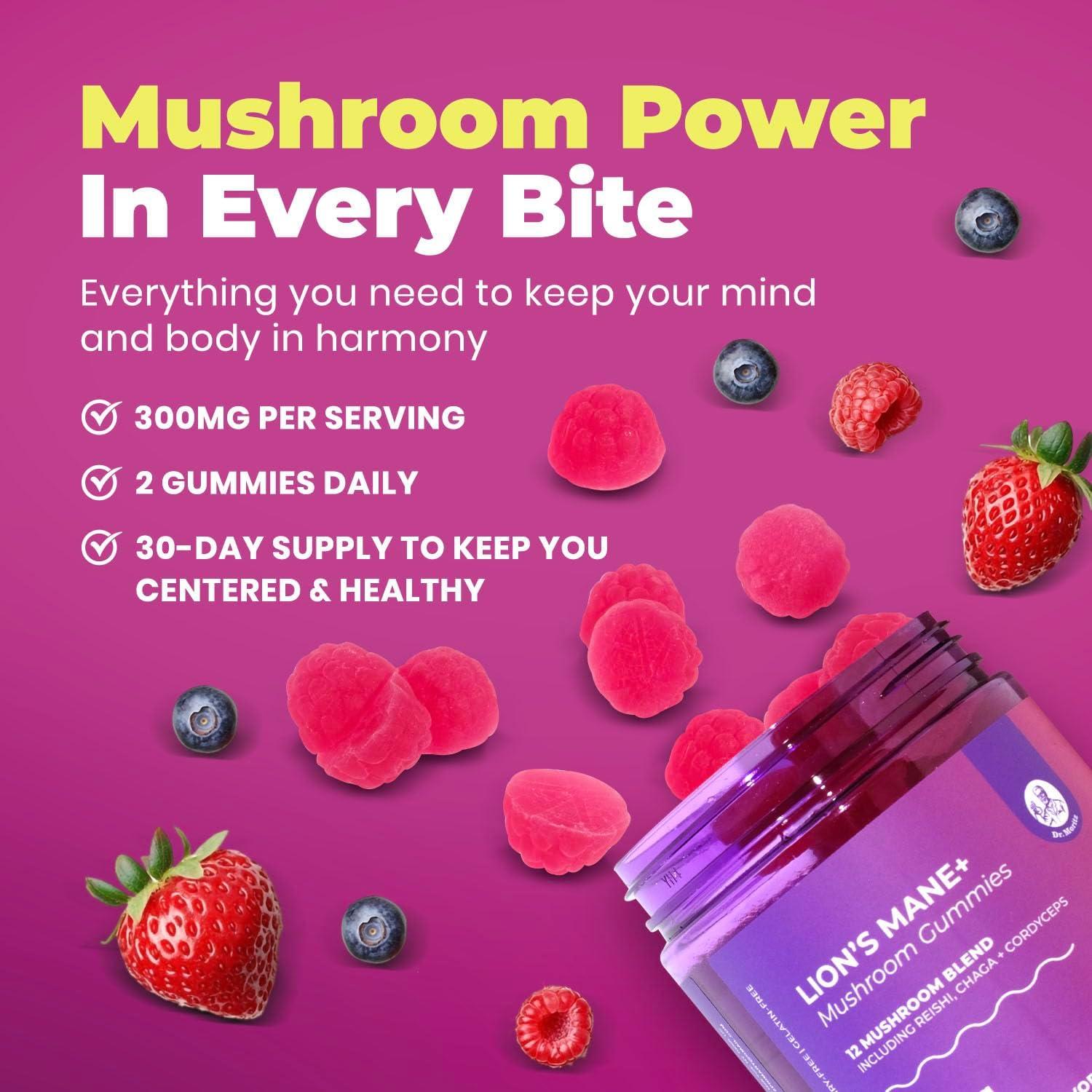 Gomitas de Hongo Melena de León DR. MORITZ 120g Sin Azúcar