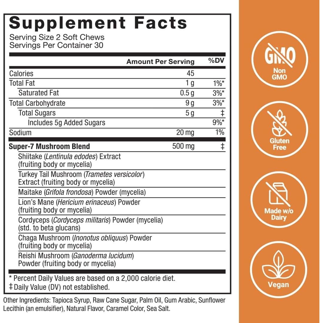 Caramelos Blandos Force Factor Modern Mushrooms 60 Unidades