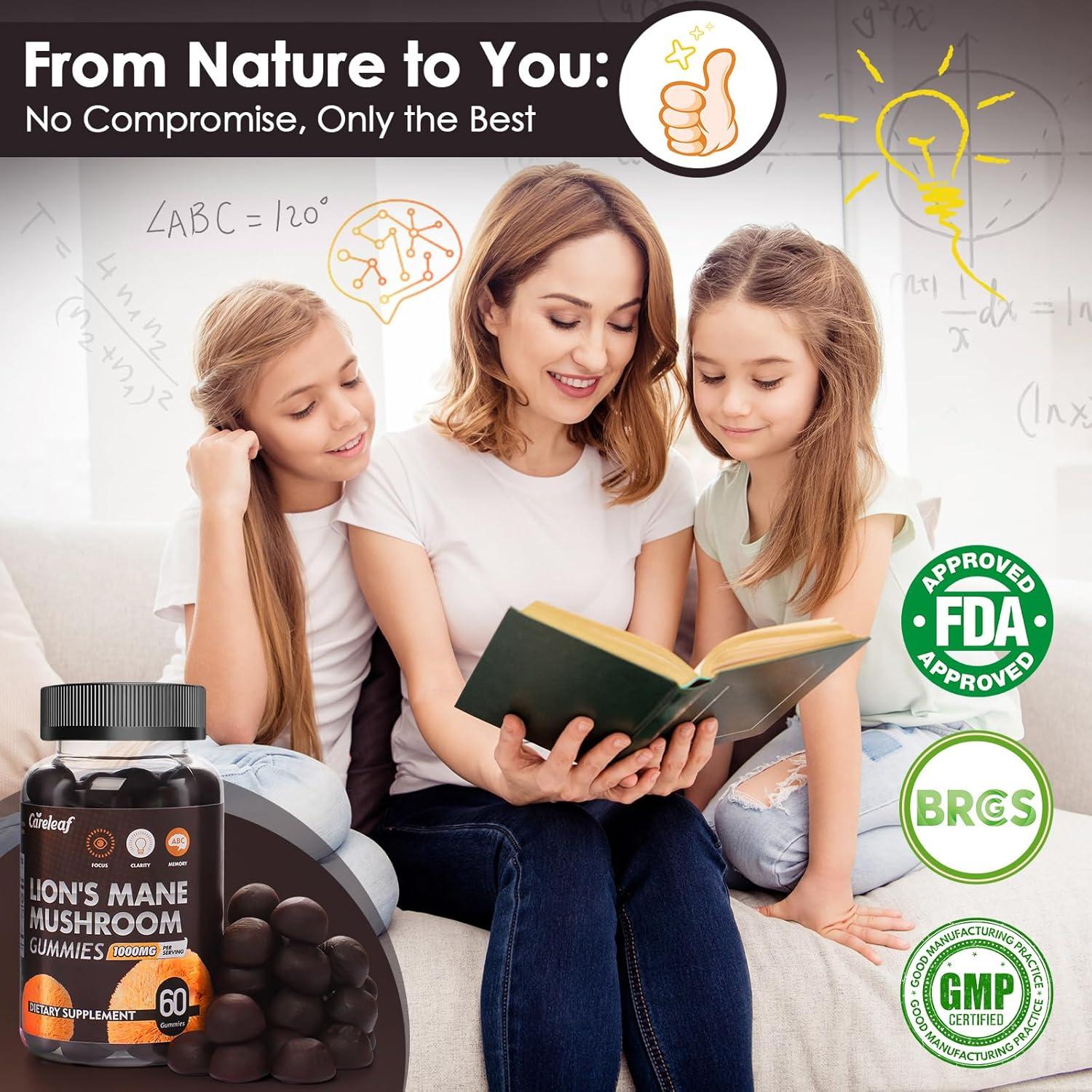 Gomitas Melena de León Careleaf 60 Unidades - Suplemento Nootrópico