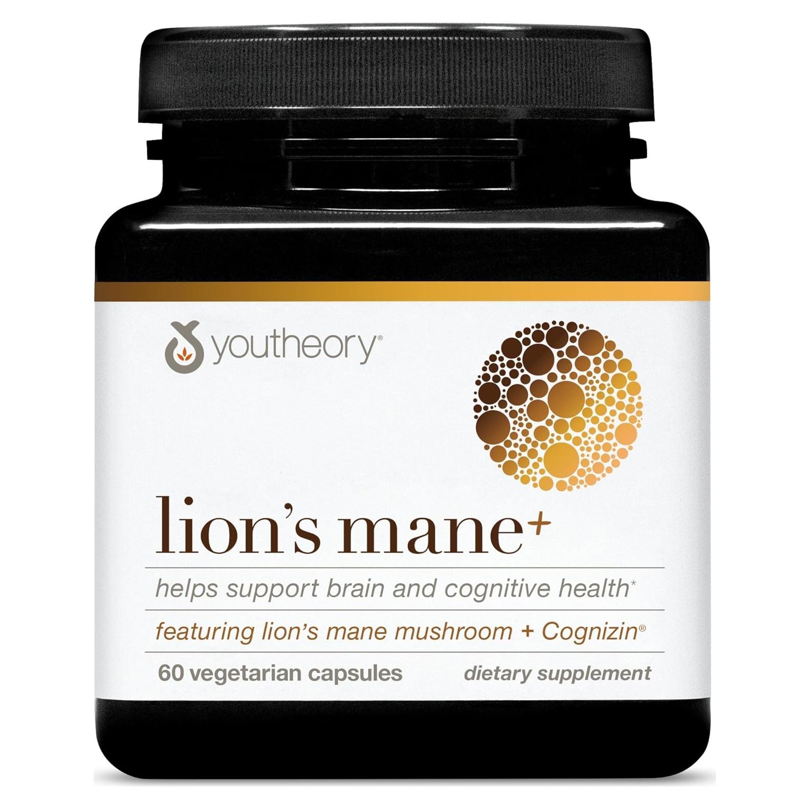 Suplemento Cerebral Youtheory Melena de León Plus 60 Cápsulas