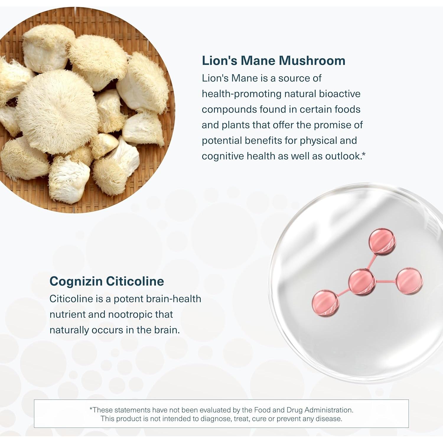 Suplemento Cerebral Youtheory Melena de León Plus 60 Cápsulas