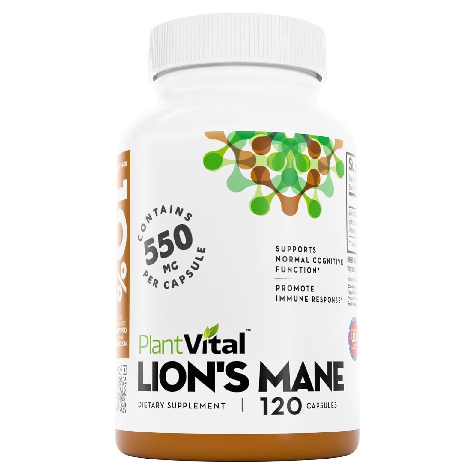 Suplemento Melena de León PlantVital 120 Cápsulas 11000mg