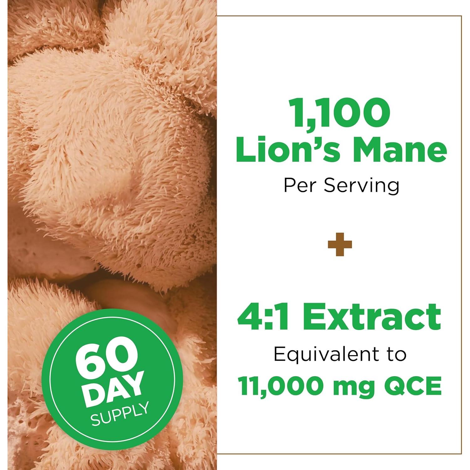 Suplemento Melena de León PlantVital 120 Cápsulas 11000mg