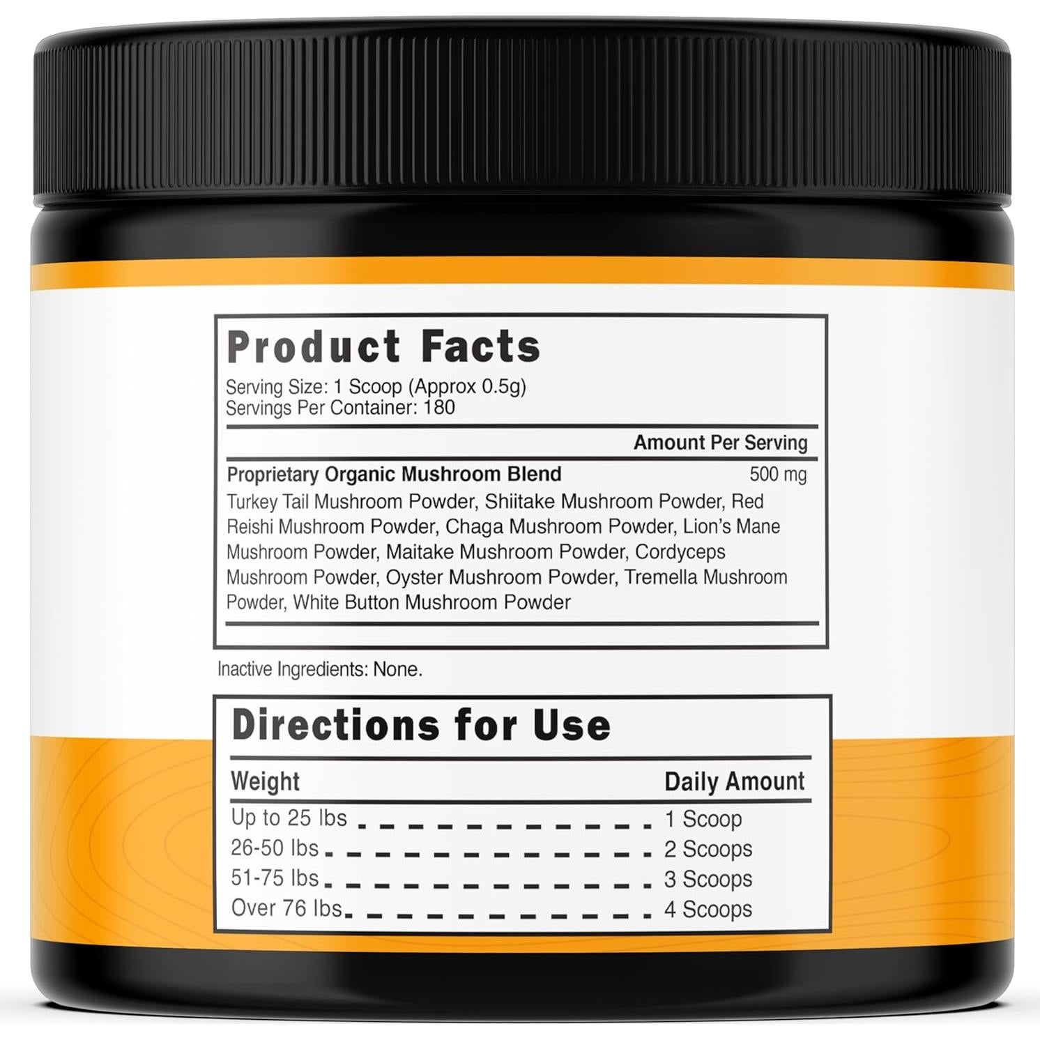 Suplemento en Polvo de Champiñones Peak Pets 90g - Inmunidad y Salud