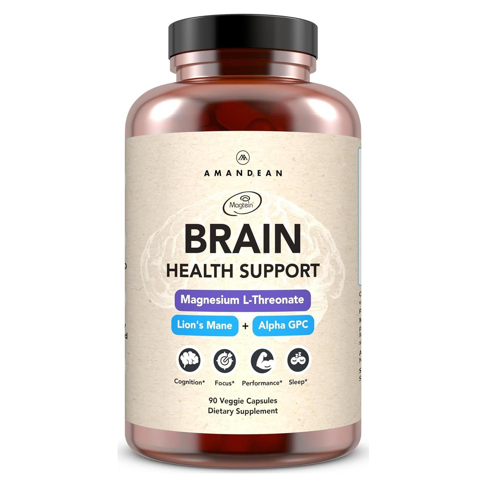 Suplemento Cerebral AMANDEAN 90 Cápsulas Veganas - Memoria y Enfoque