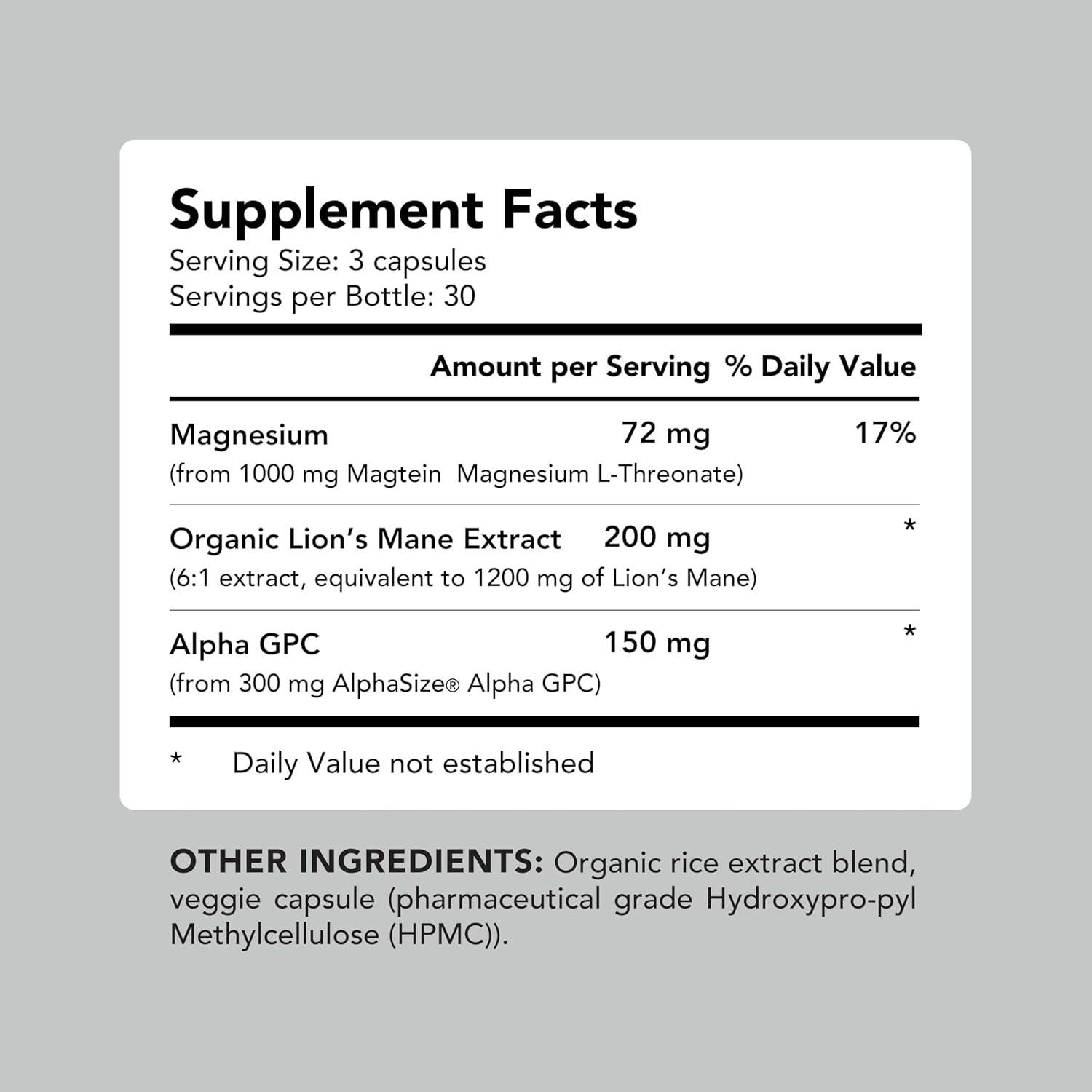Suplemento Cerebral AMANDEAN 90 Cápsulas Veganas - Memoria y Enfoque