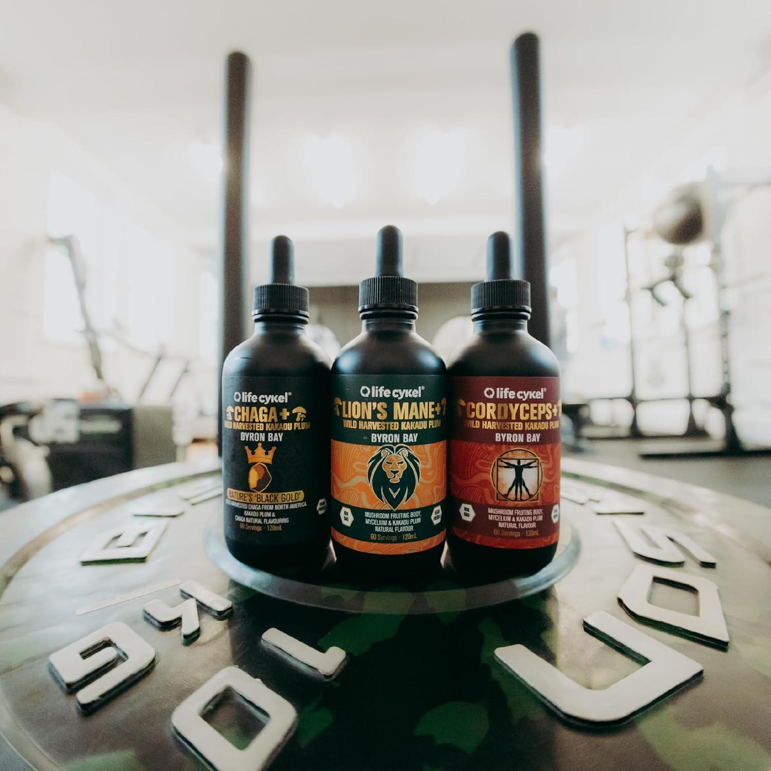 Extracto de Hongos Life Cykel - Chaga, Melena de León y Cordyceps - 60 ml