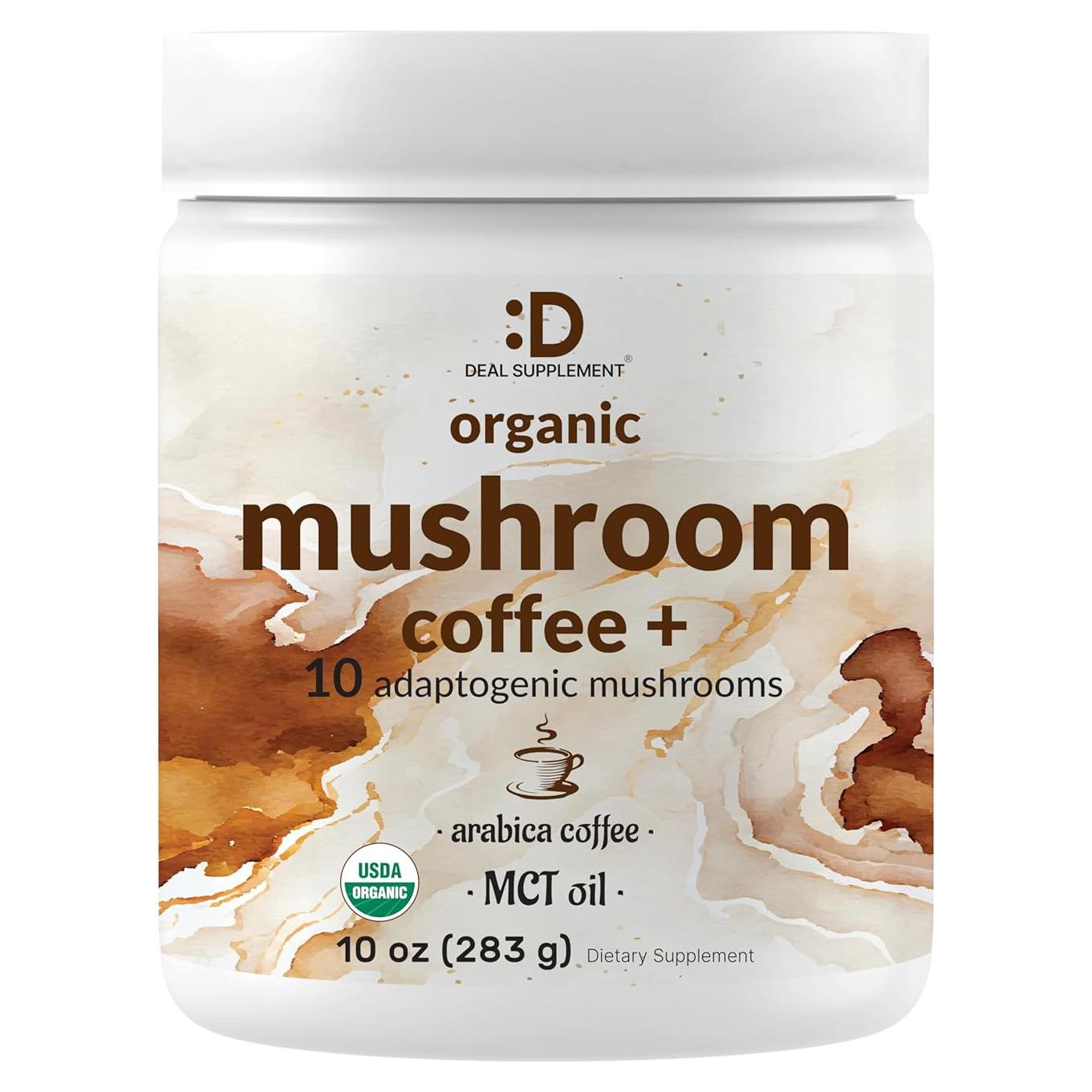 Café de Champiñones Orgánico Deal Supplement 283g - 10 Champiñones Adaptogénicos