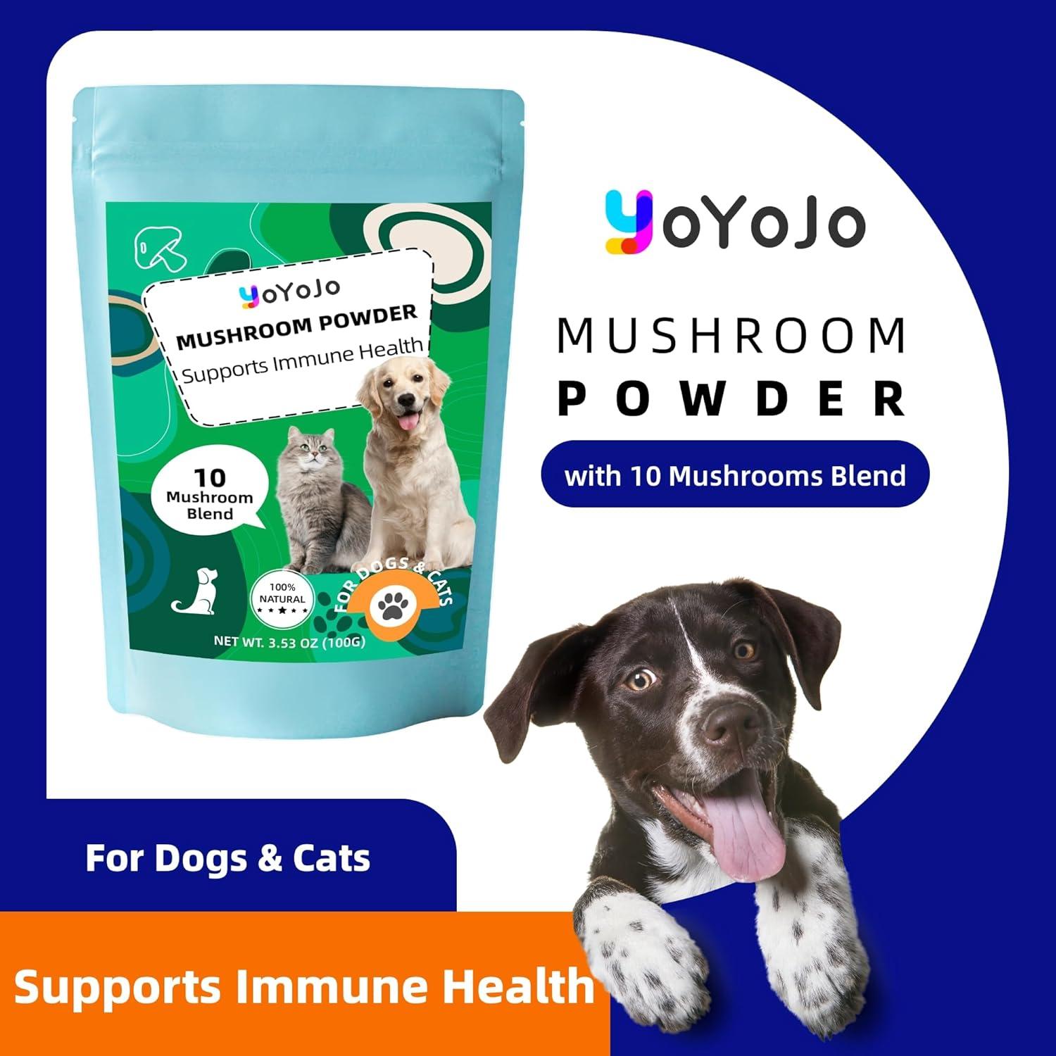 Polvo de Hongos para Perros y Gatos YoYoJo 100g - Inmunidad y Salud
