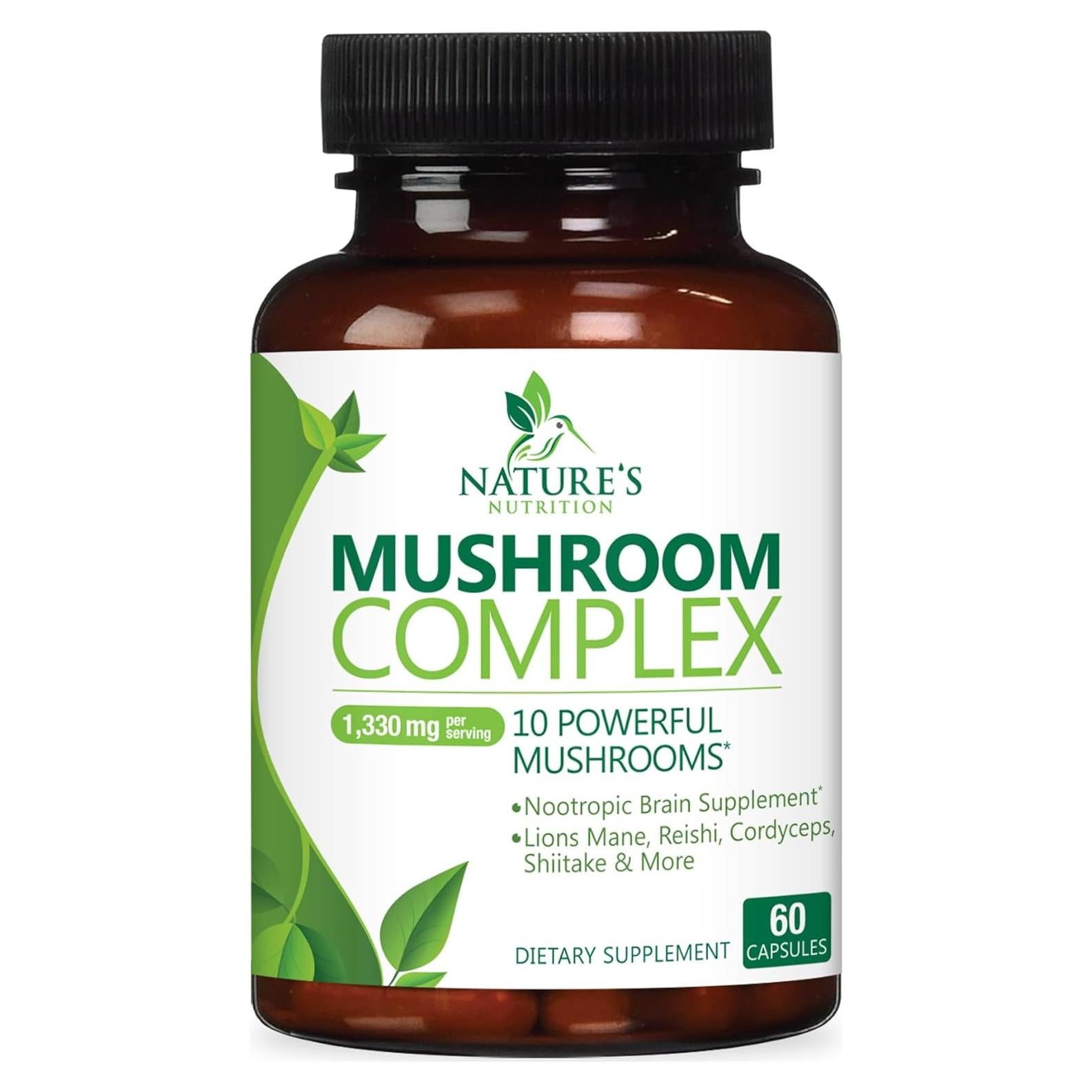 Suplemento Cerebral Nature's Nutrition 60 Cápsulas 10 en 1