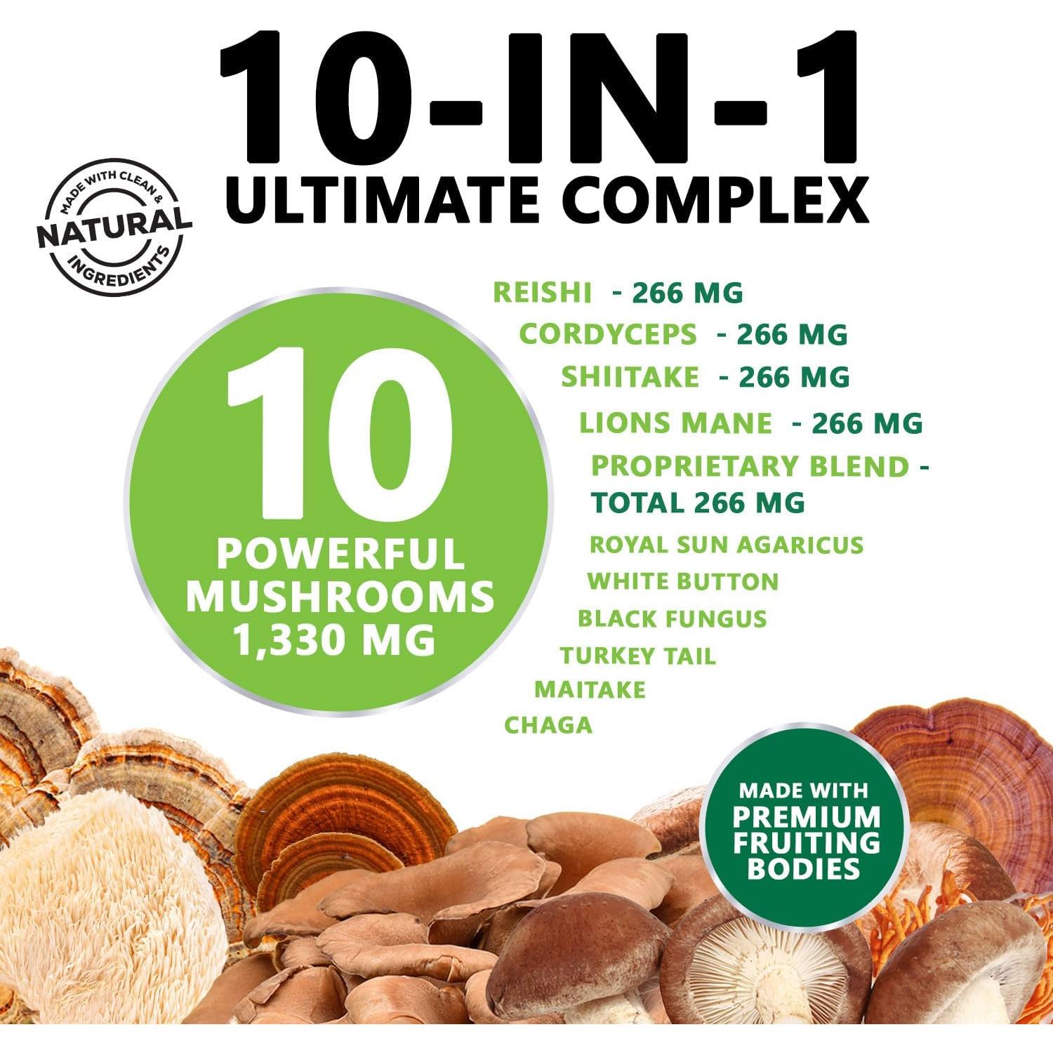 Suplemento Cerebral Nature's Nutrition 60 Cápsulas 10 en 1