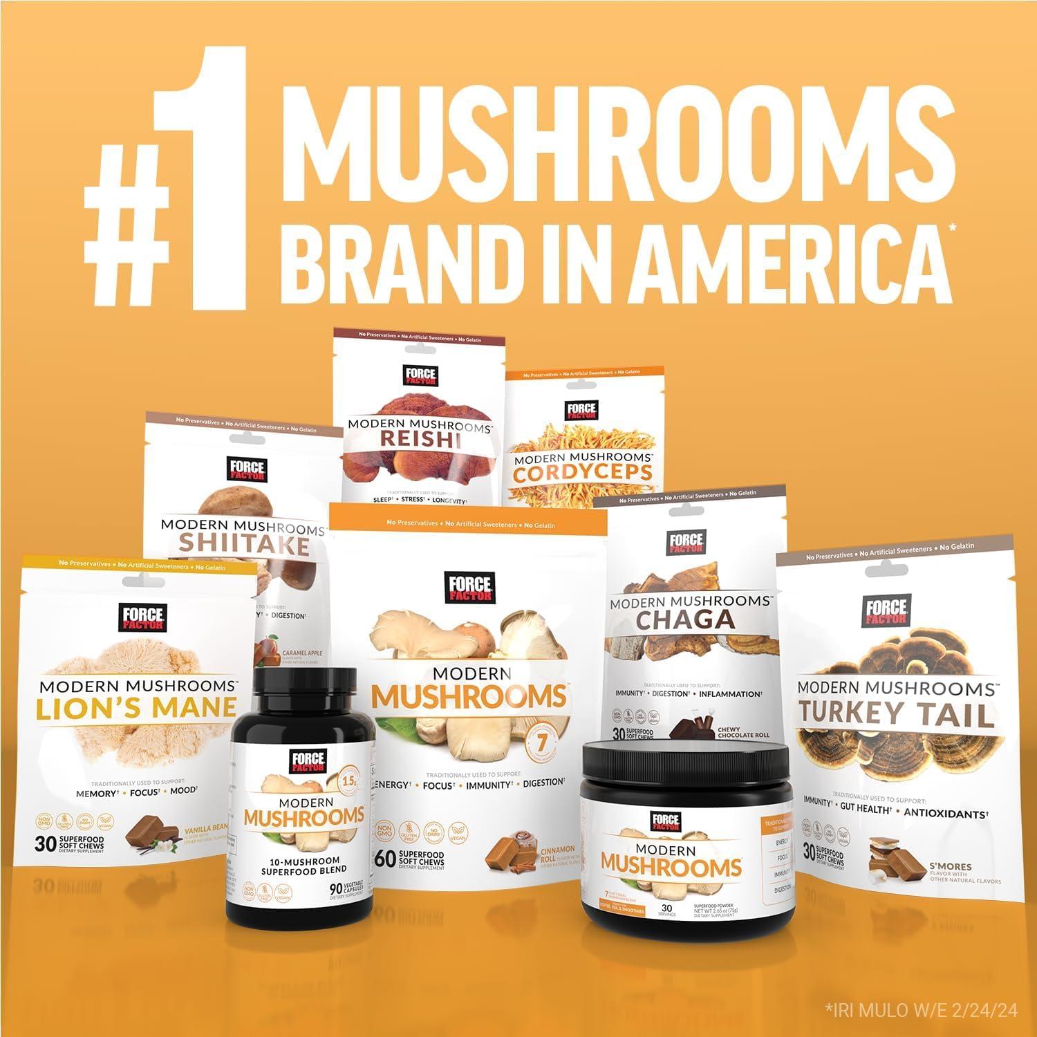 Suplemento de Hongos Force Factor Modern Mushrooms 30 Porciones