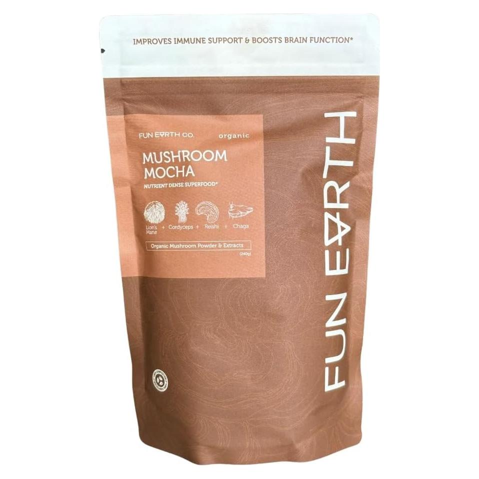 Suplemento de Hongos Fun Earth Co. Mushroom Mocha 240g