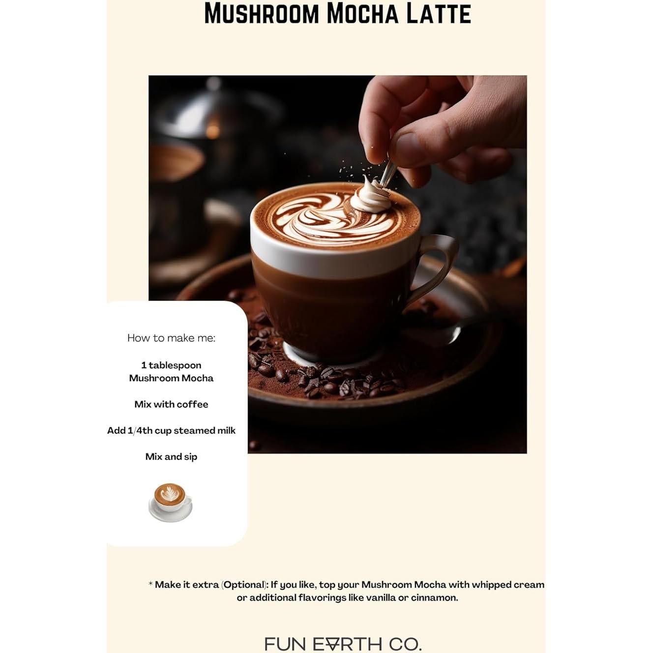 Suplemento de Hongos Fun Earth Co. Mushroom Mocha 240g