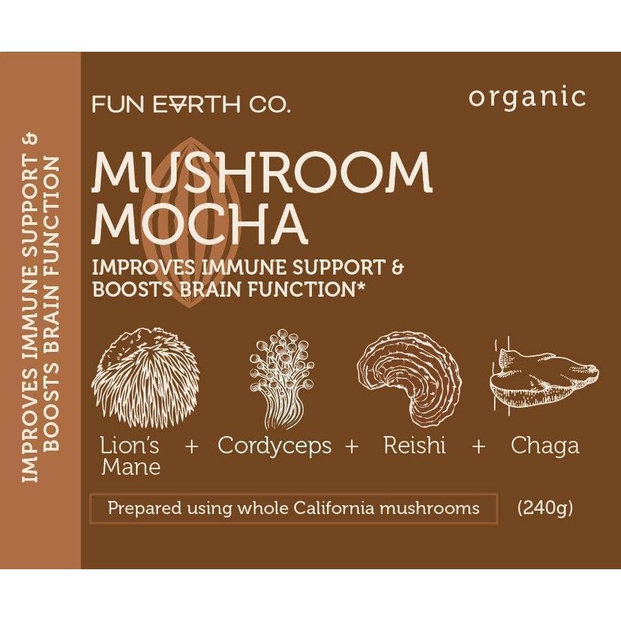 Suplemento de Hongos Fun Earth Co. Mushroom Mocha 240g