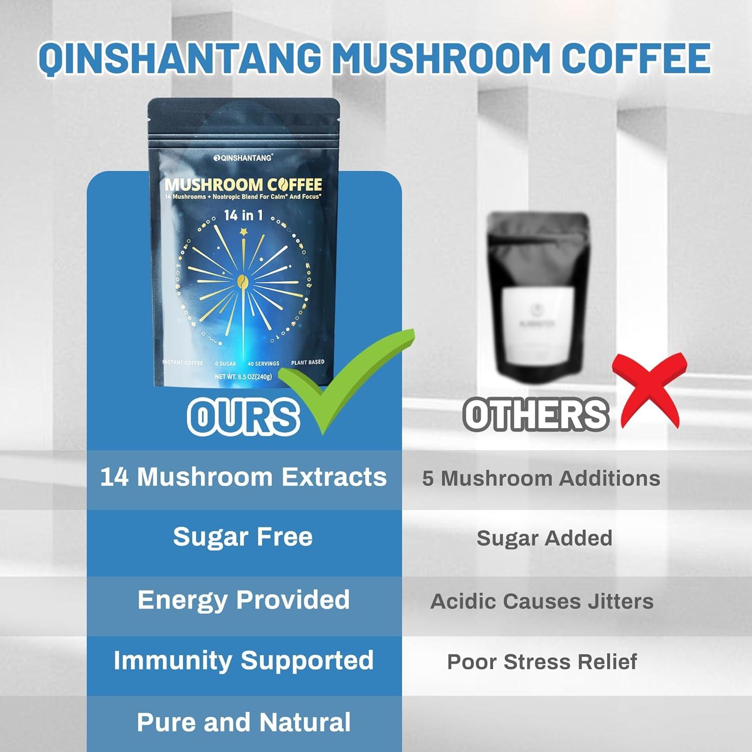 Café Instantáneo de Hongo 14 en 1 QIN SHAN TANG 226.8g