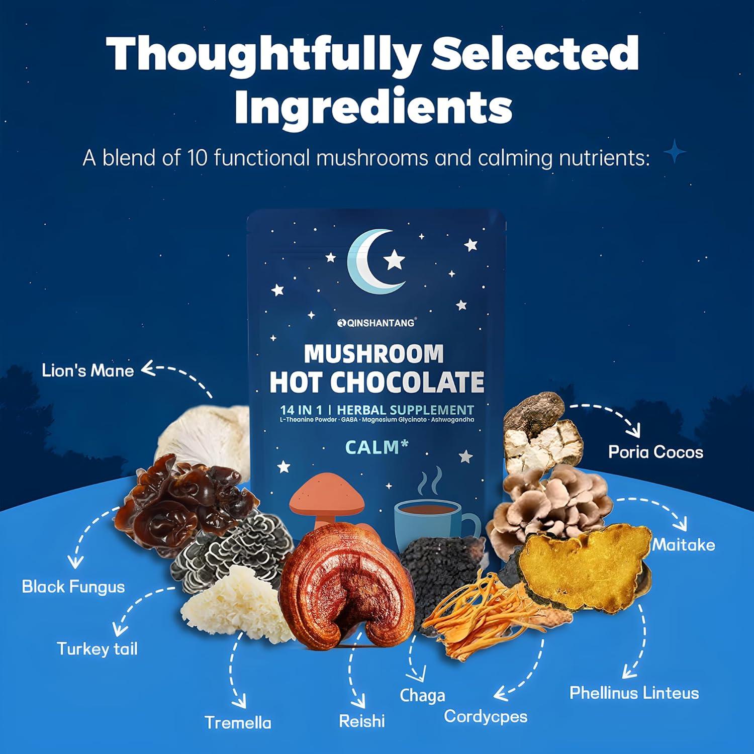 Chocolate Caliente de Hongo QIN SHAN TANG 240g Vegano Sin Gluten