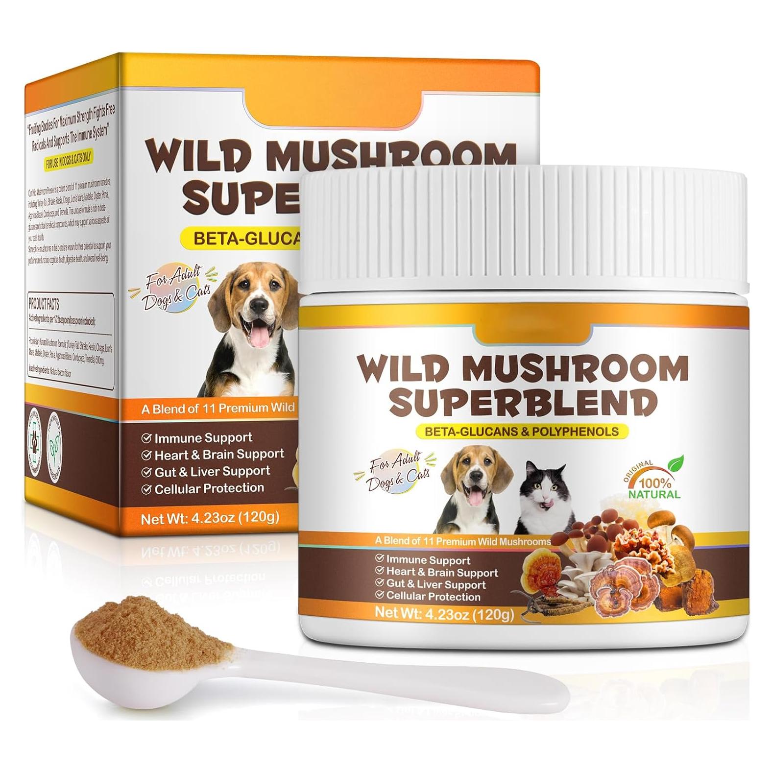 Suplemento en Polvo de Champiñón FANGCUN 120g para Perros y Gatos