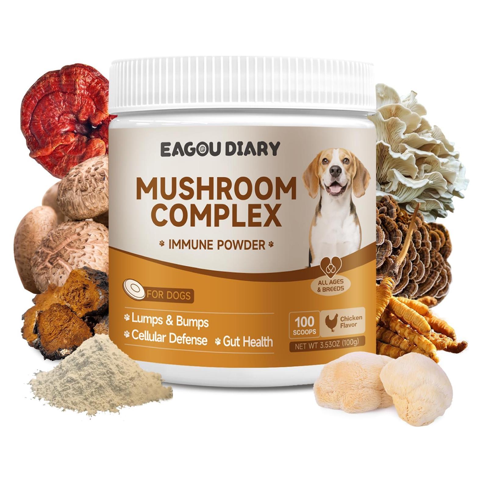 Suplemento de Hongos para Perros Eagou Diary 100g - Salud Inmunológica