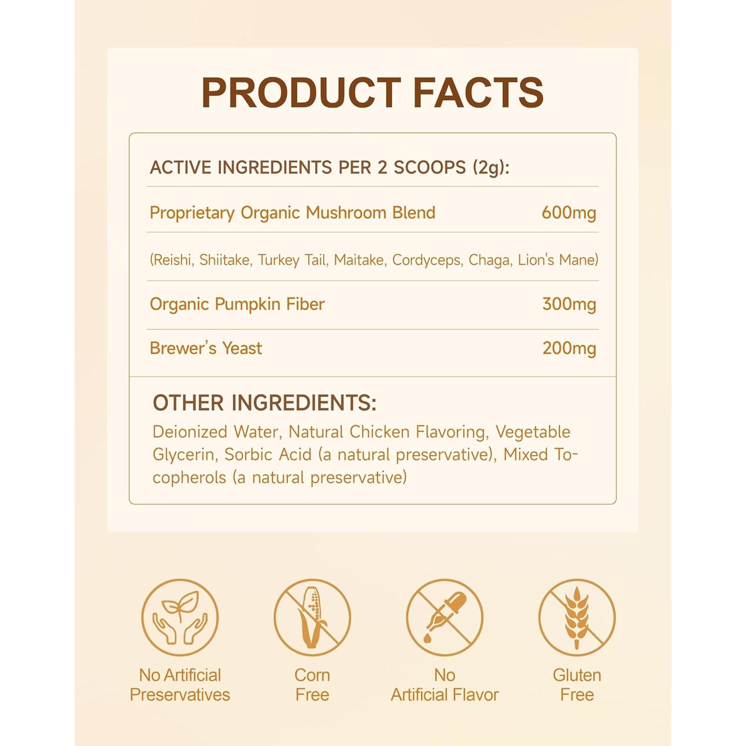 Suplemento de Hongos para Perros Eagou Diary 100g - Salud Inmunológica