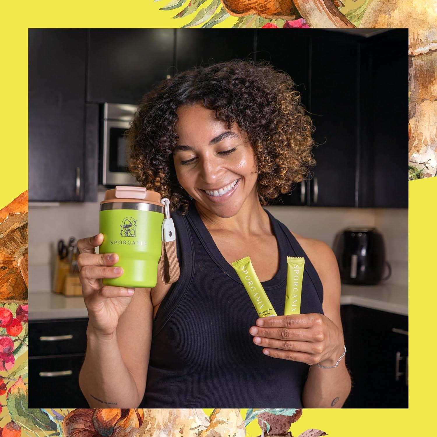 Café de Champiñones Orgánico Sporganix - Instantáneo 30 Porciones