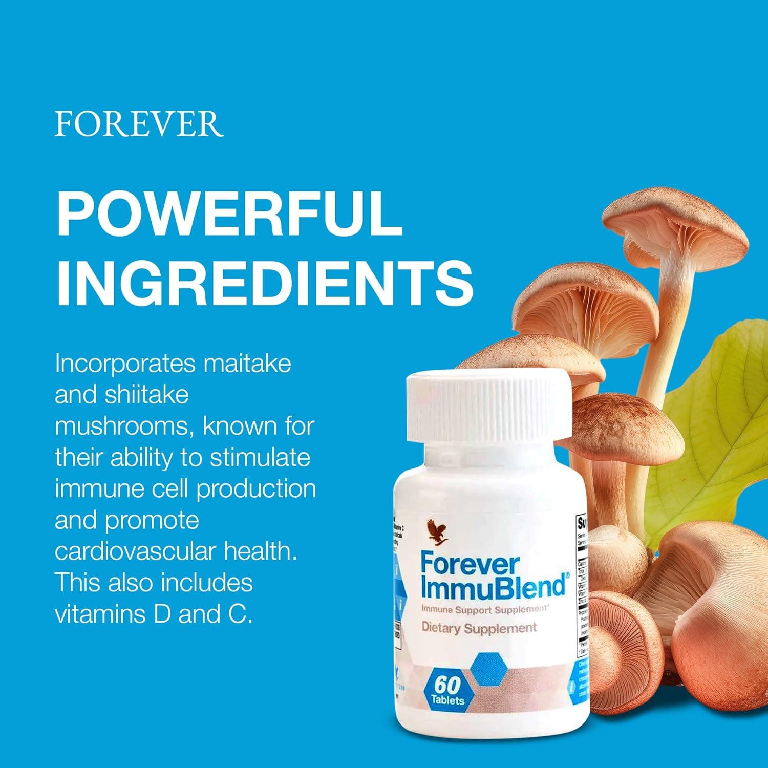 Forever Living ImmuBlend Suplemento Inmunológico 60 Tabletas