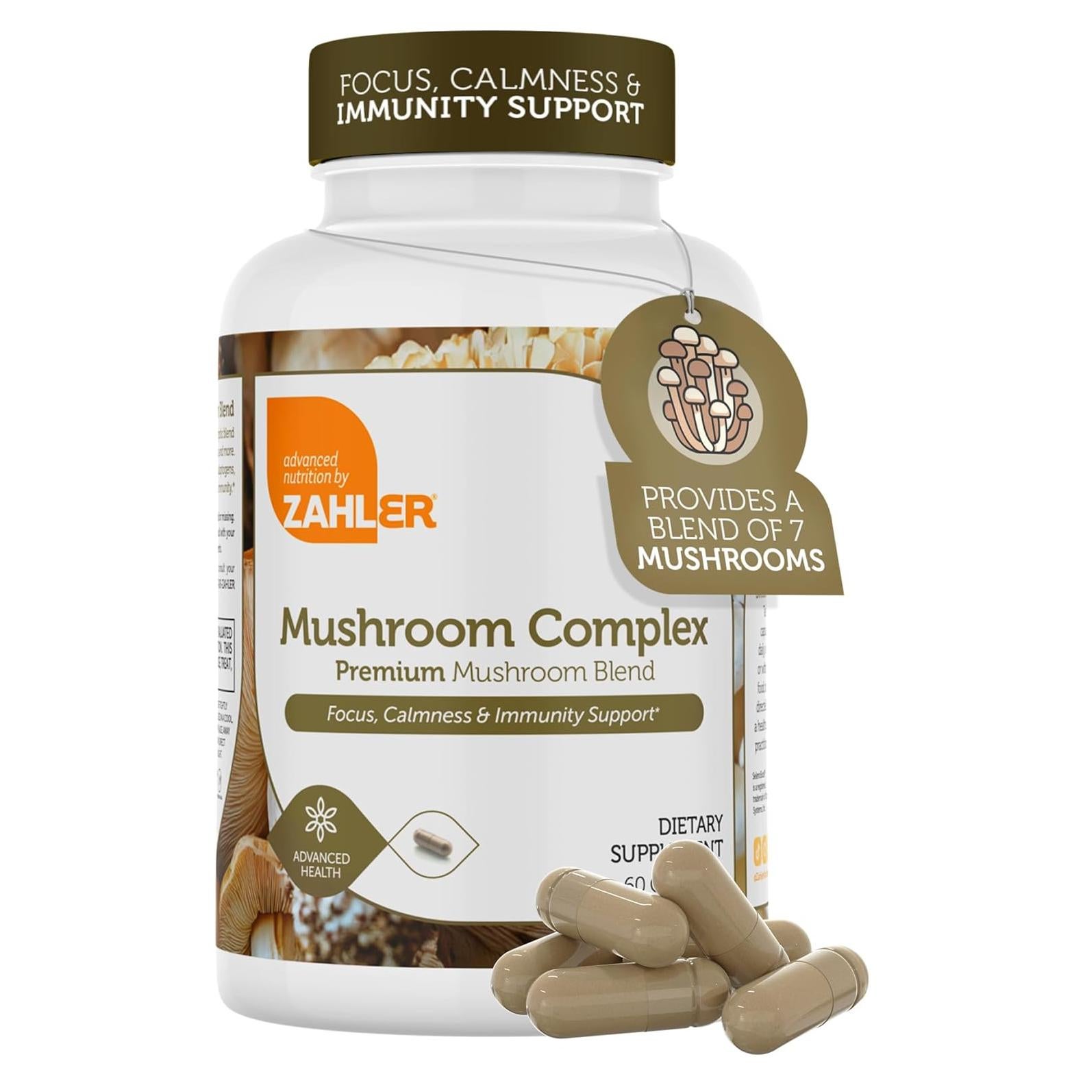 Mezcla Premium de Hongos Zahler 60 Cápsulas - Enfoque y Inmunidad