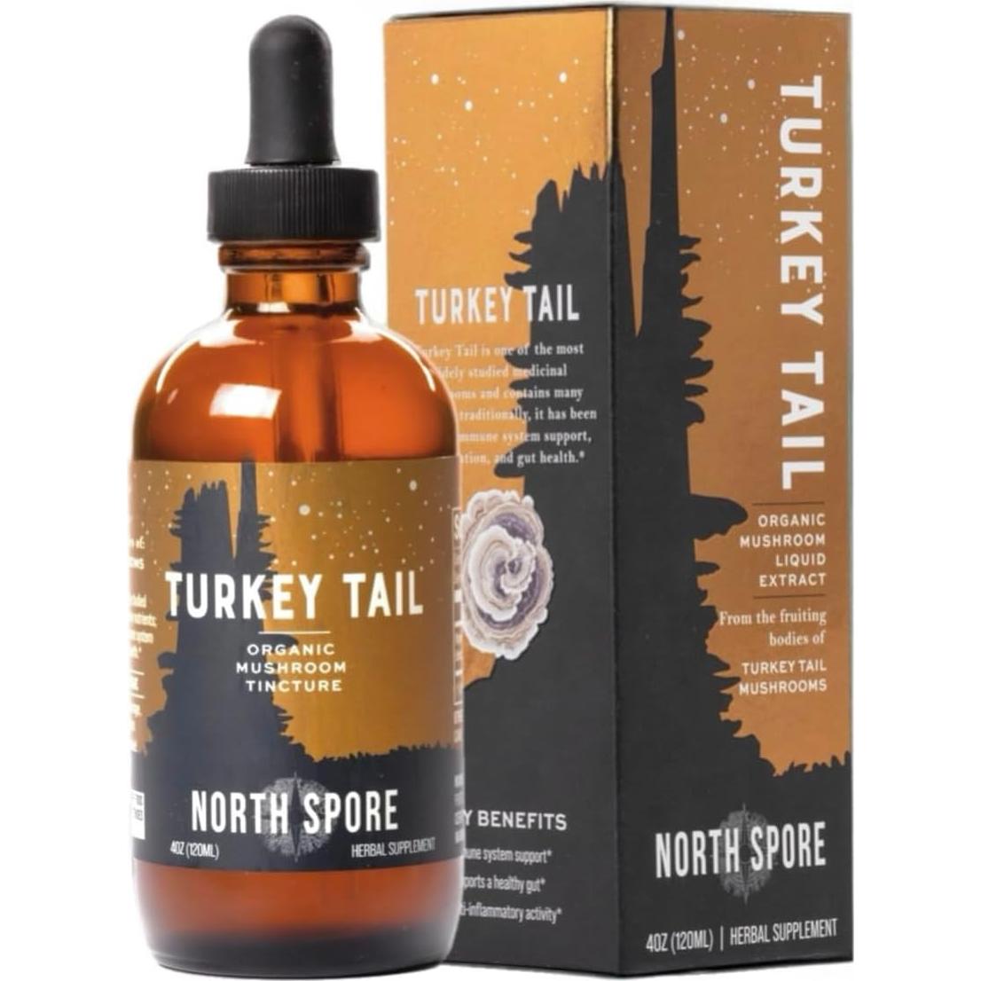 Tintura de Cola de Pavo Orgánica North Spore 118 ml - Suplemento Inmunológico