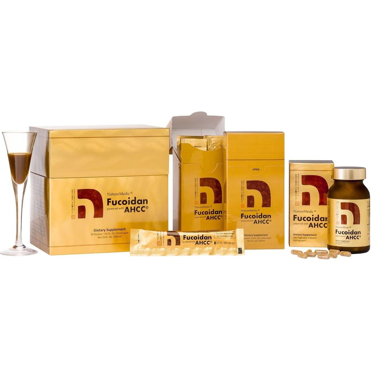 Suplemento Inmunidad Fucoidan NatureMedic 11 Botellas 1760 Cápsulas