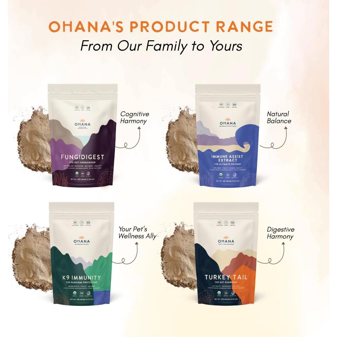 Extracto de Champiñón Orgánico Ohana 100 g - Inmunológico