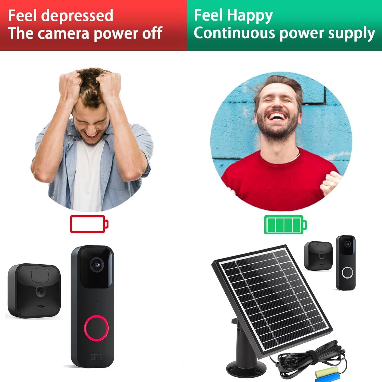 Cargador Solar UYODM para Timbre Blink y Cámara Exterior