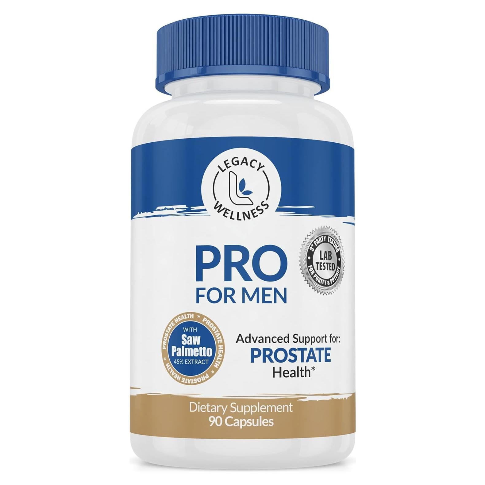 Suplemento Prostático Legacy PRO con Saw Palmetto - 90 Cápsulas