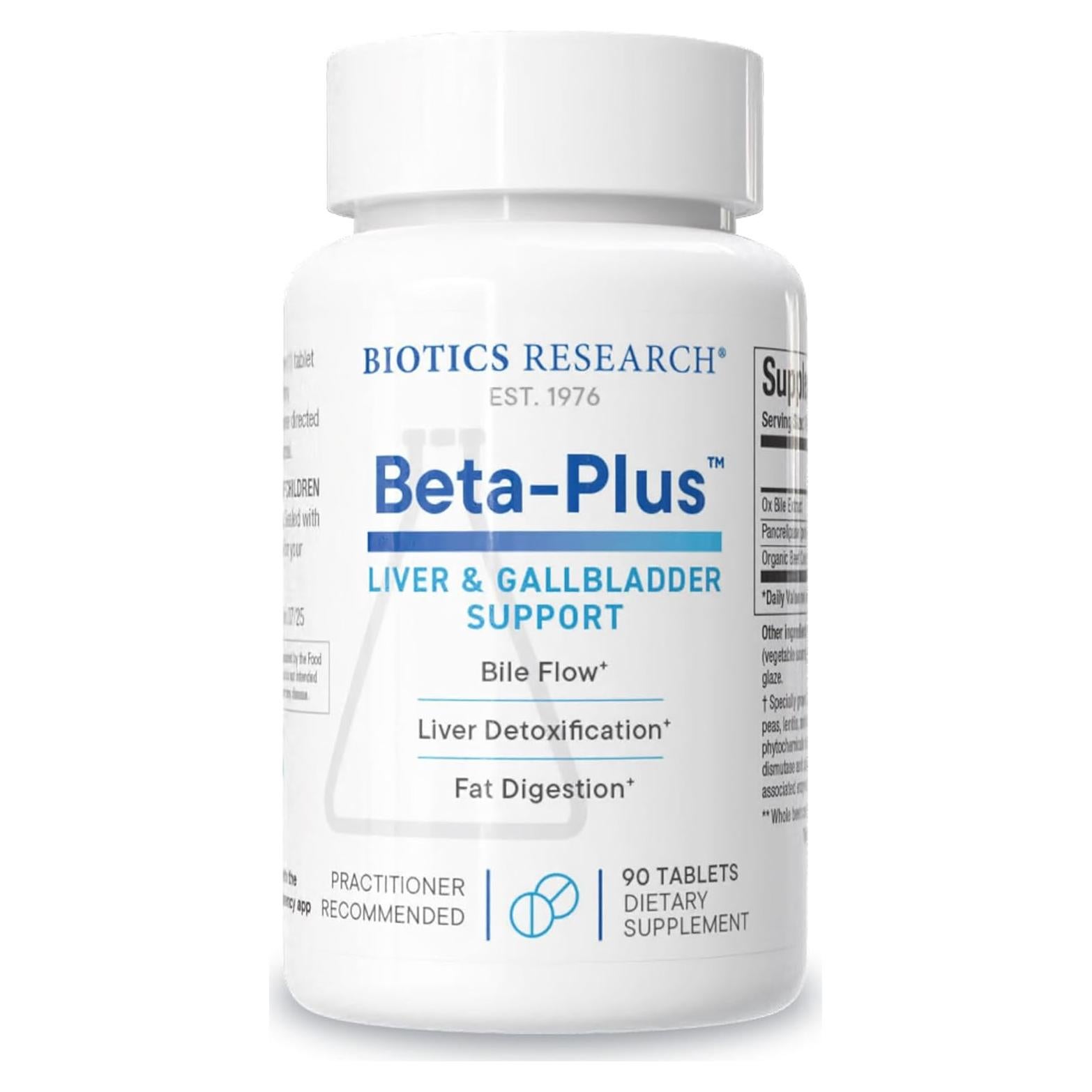 Suplemento Digestivo Biotics Research Beta-Plus 90 Tabs