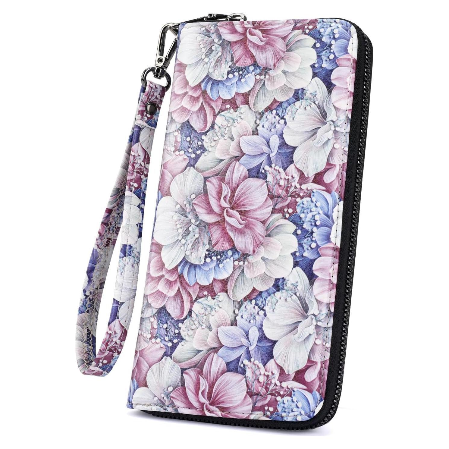Billetera APHISON Mujer Clutch Gran Capacidad RFID Cuero