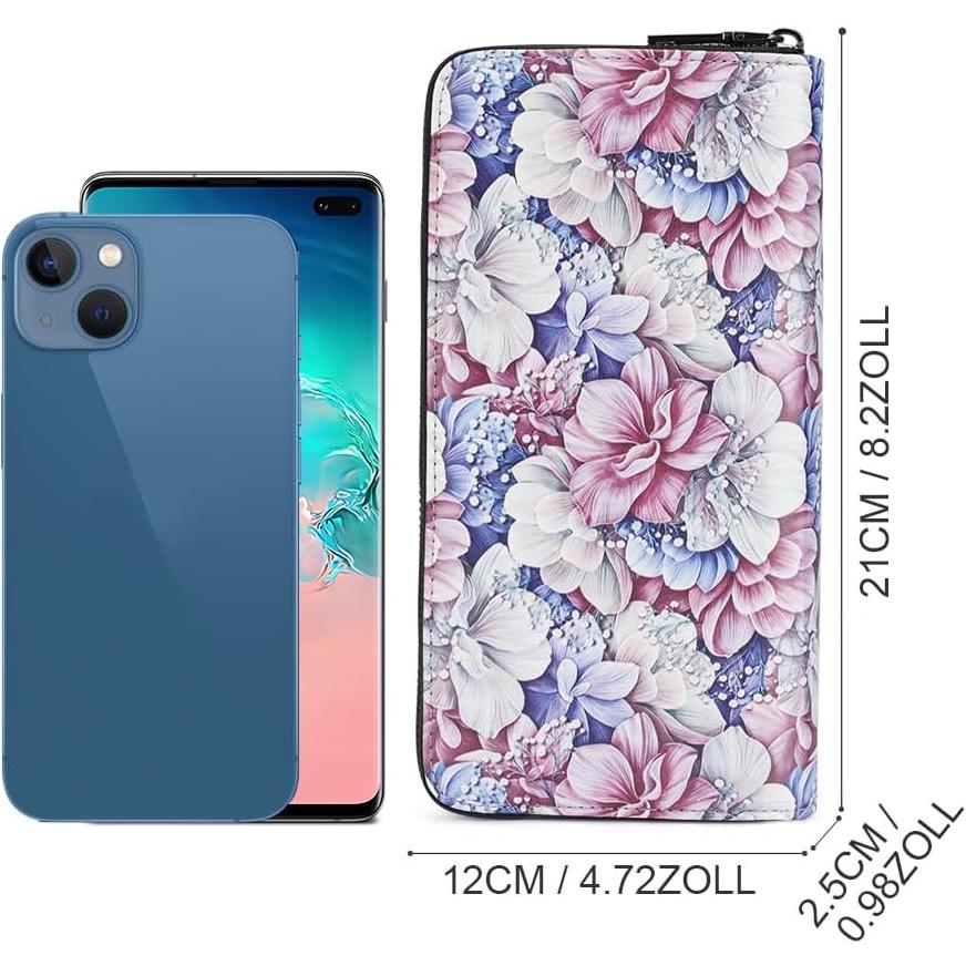 Billetera APHISON Mujer Clutch Gran Capacidad RFID Cuero