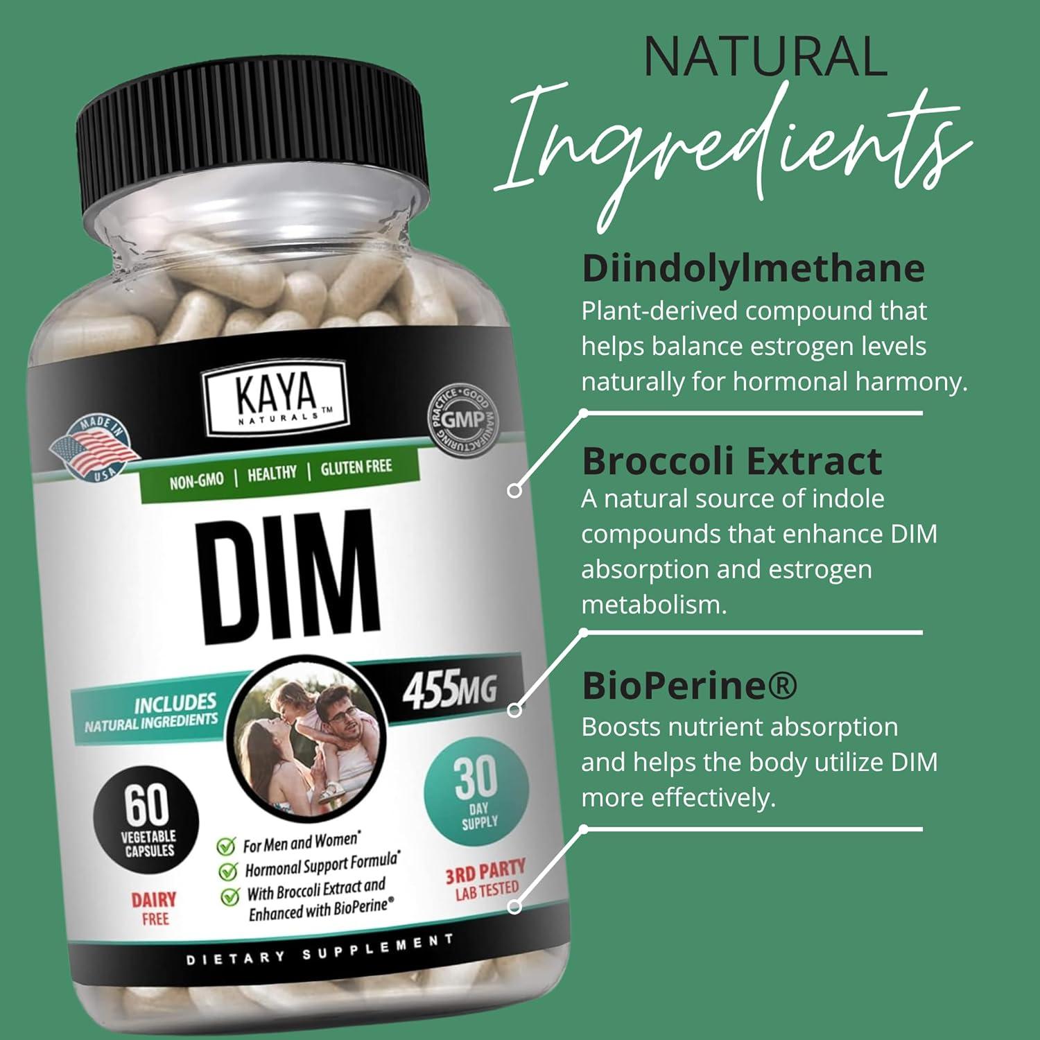 Suplemento DIM Ultra Kaya Naturals 60 Cápsulas Vegetales