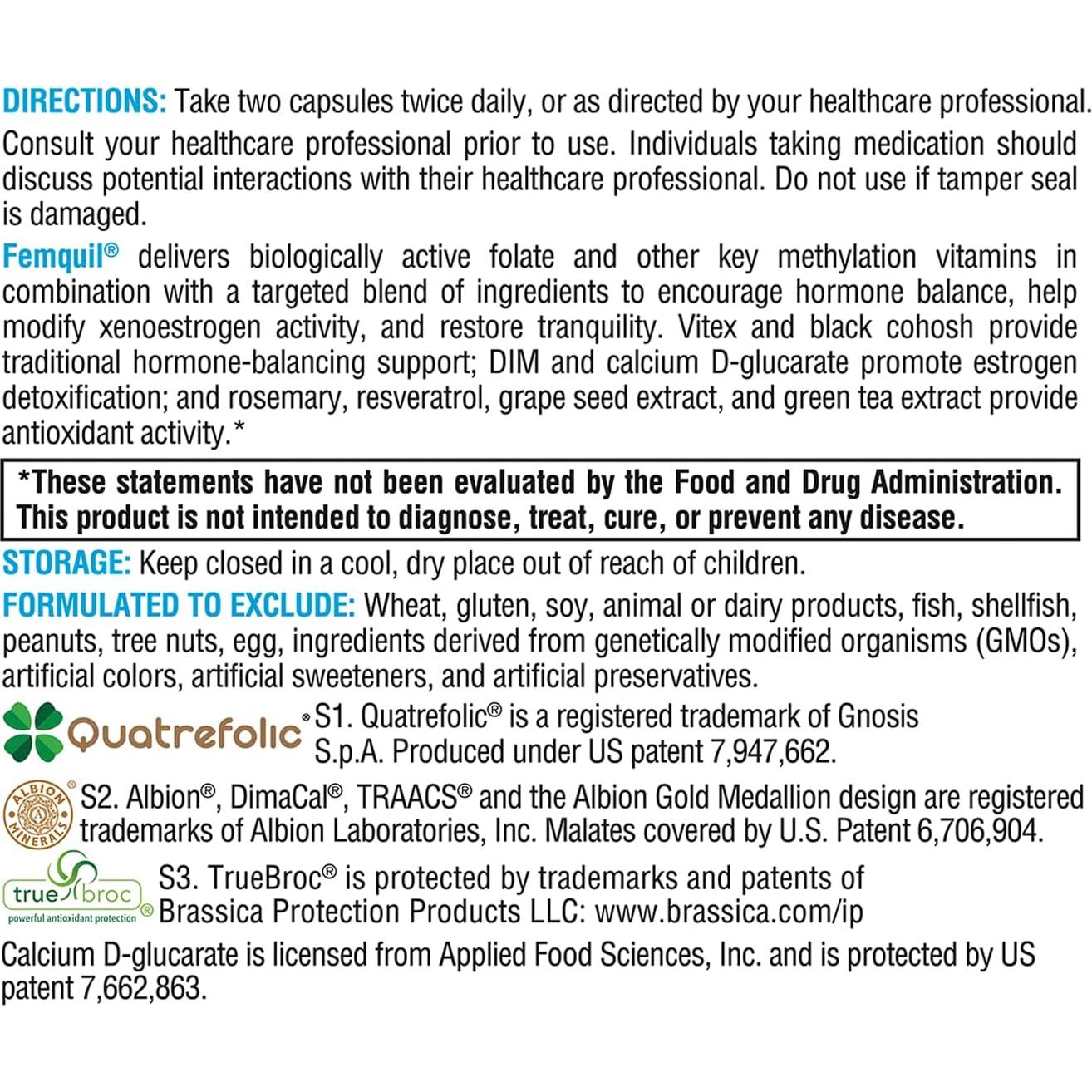 Suplemento Hormonal Femquil Xymogen - 120 Cápsulas