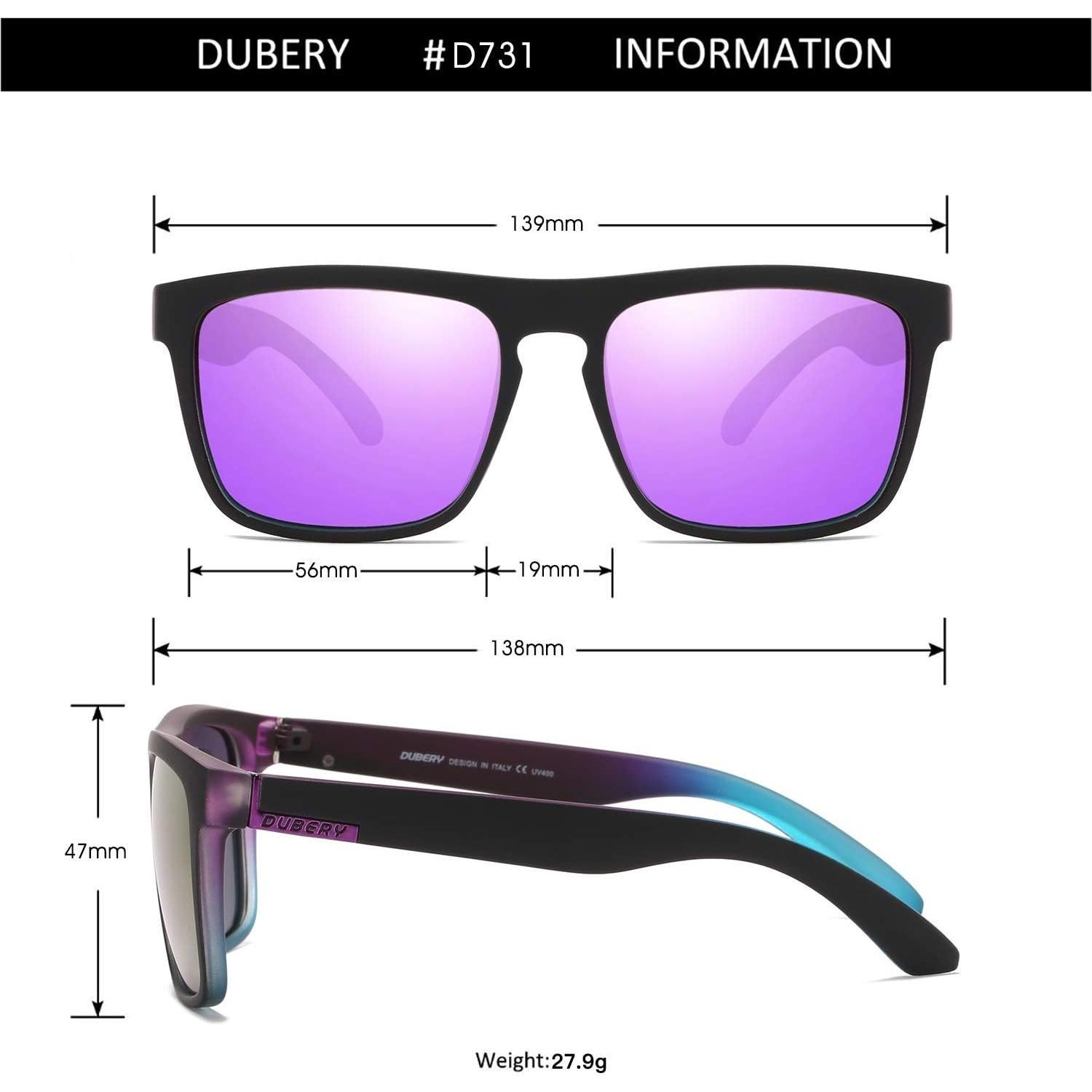 Gafas de sol polarizadas DUBERY unisex UV400 retro