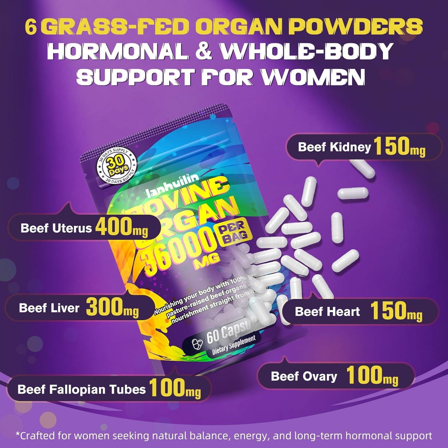 Suplemento de Órganos de Res para Mujeres - 60 Cápsulas