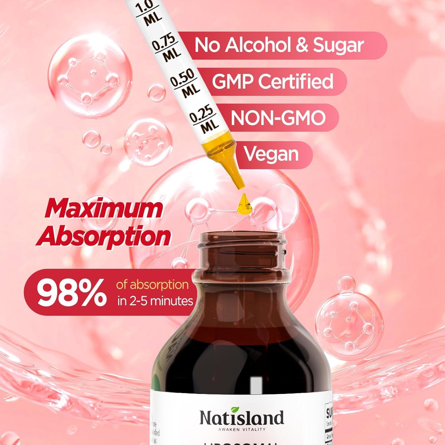 Suplemento Líquido de Cortisol Liposomal Natisland 59.15 ML