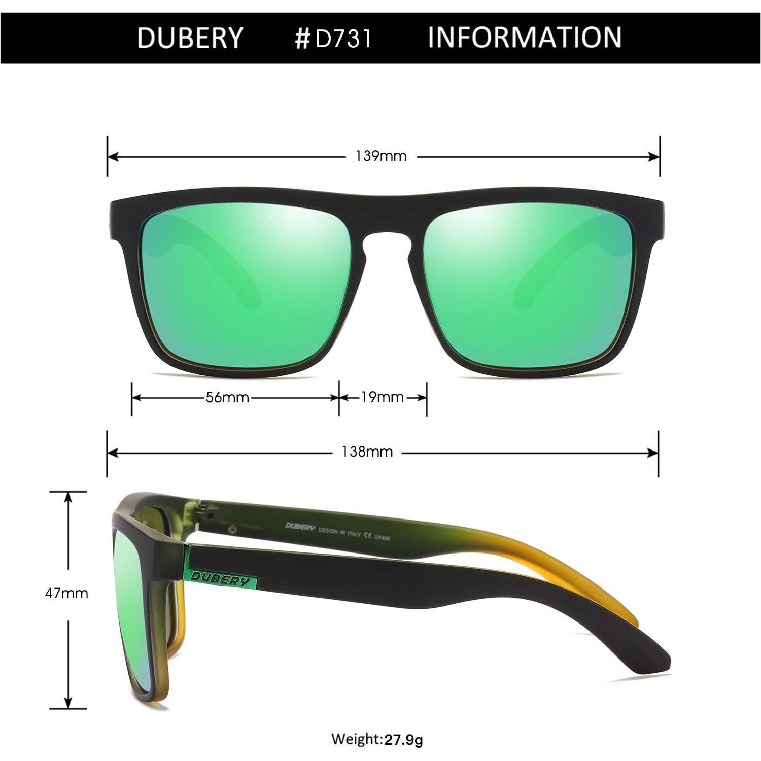 Gafas de sol polarizadas DUBERY unisex UV400 retro