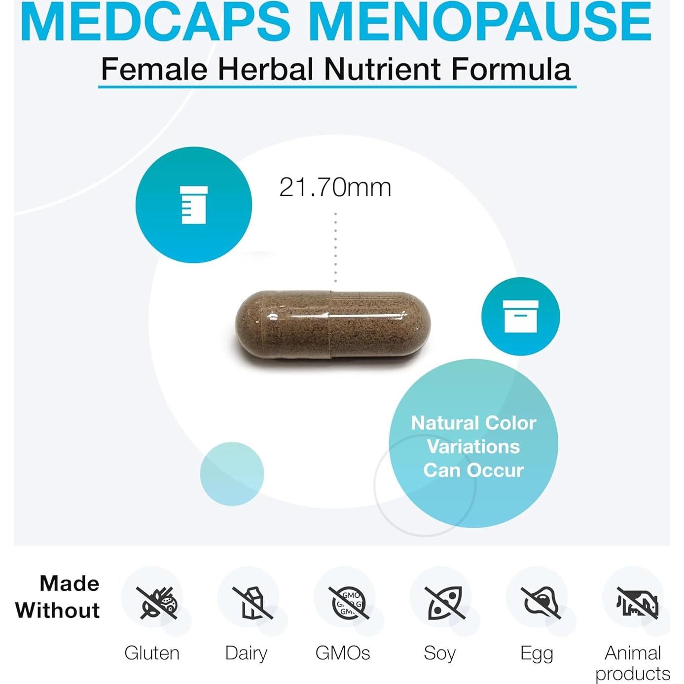 Suplemento Menopausia Xymogen Medcaps 120 Cápsulas Sin Gluten