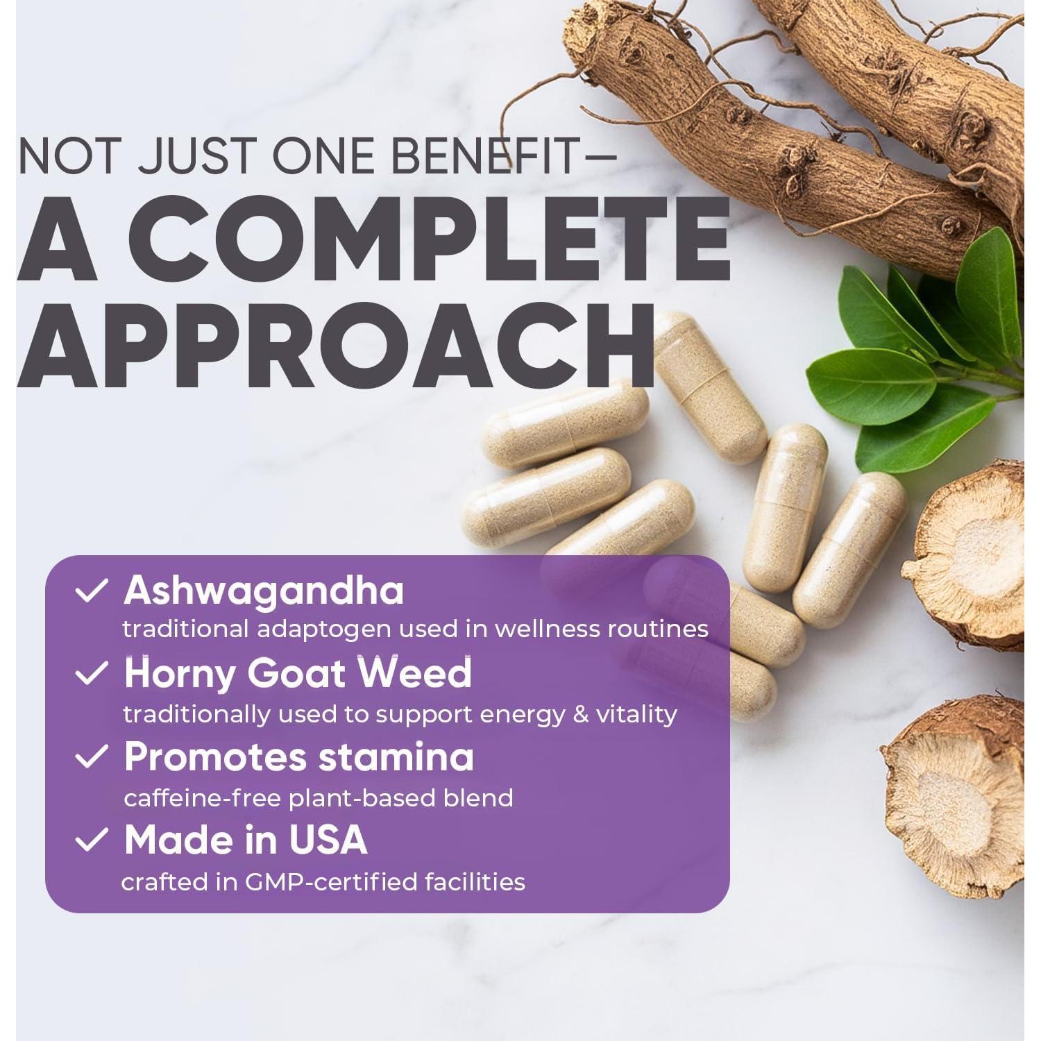 Suplemento Energético Herbal Bravado Labs 60 Cápsulas Veganas