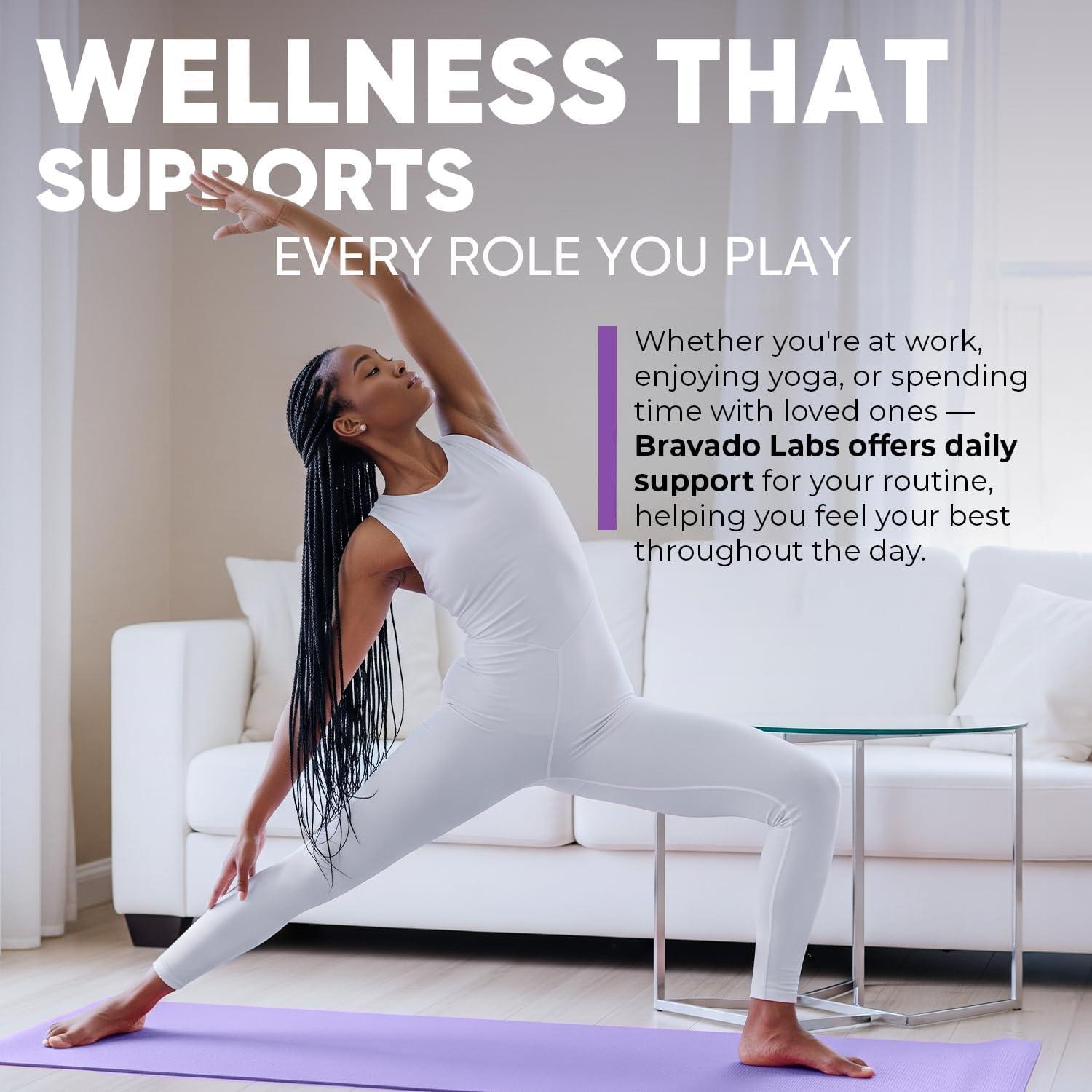 Suplemento Energético Herbal Bravado Labs 60 Cápsulas Veganas