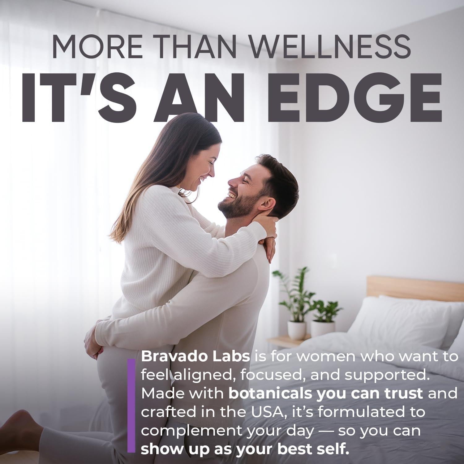 Suplemento Energético Herbal Bravado Labs 60 Cápsulas Veganas