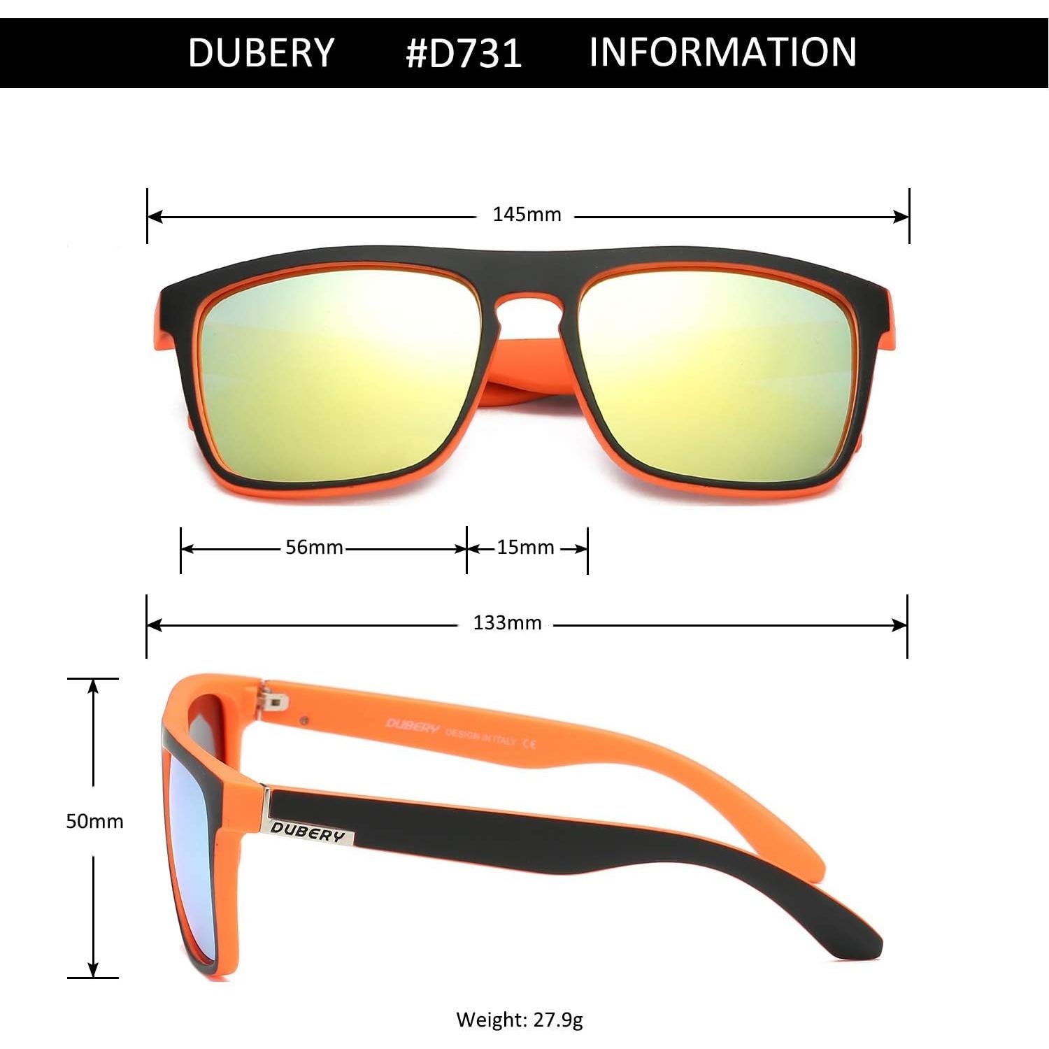 Gafas de sol polarizadas DUBERY unisex UV400 retro