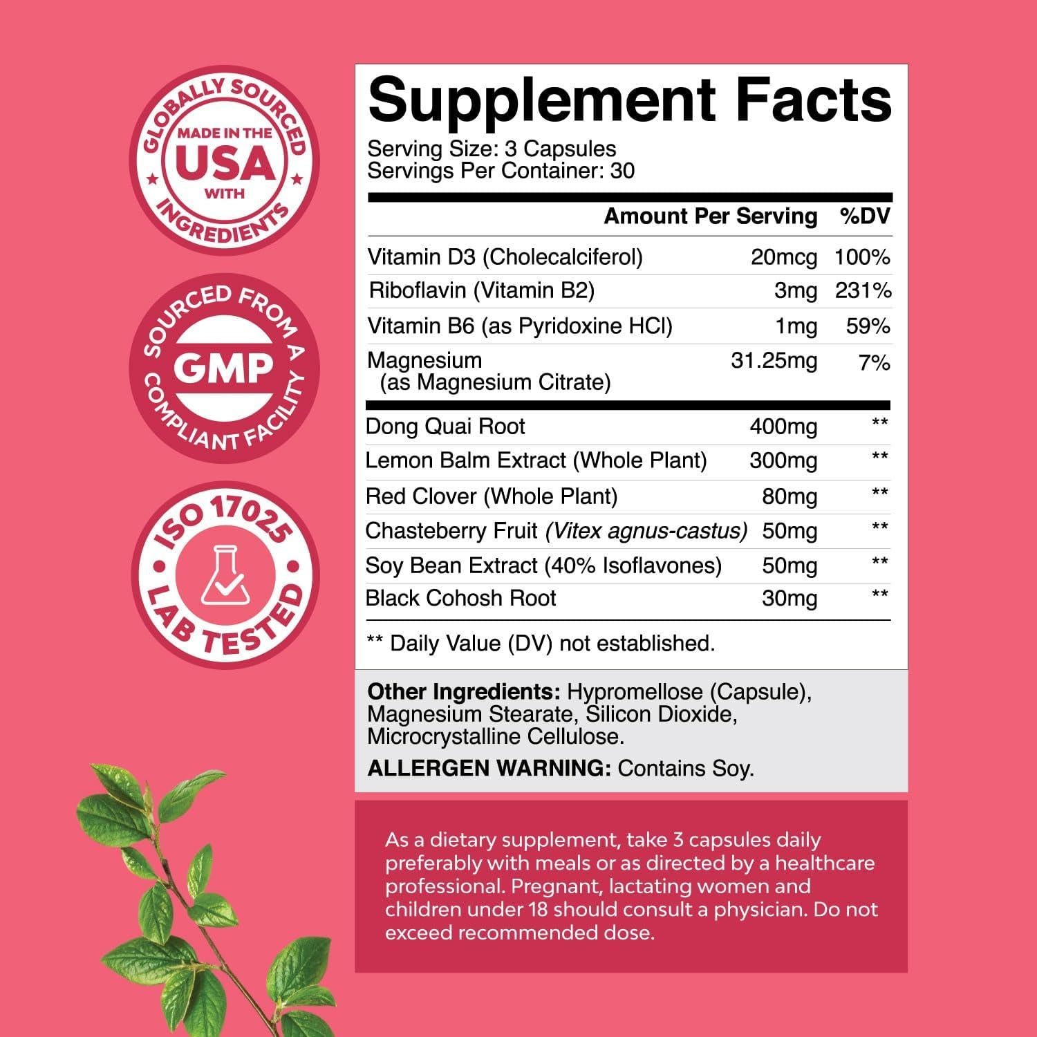 Suplemento Menopausia y Cabello Natures Craft 500mg