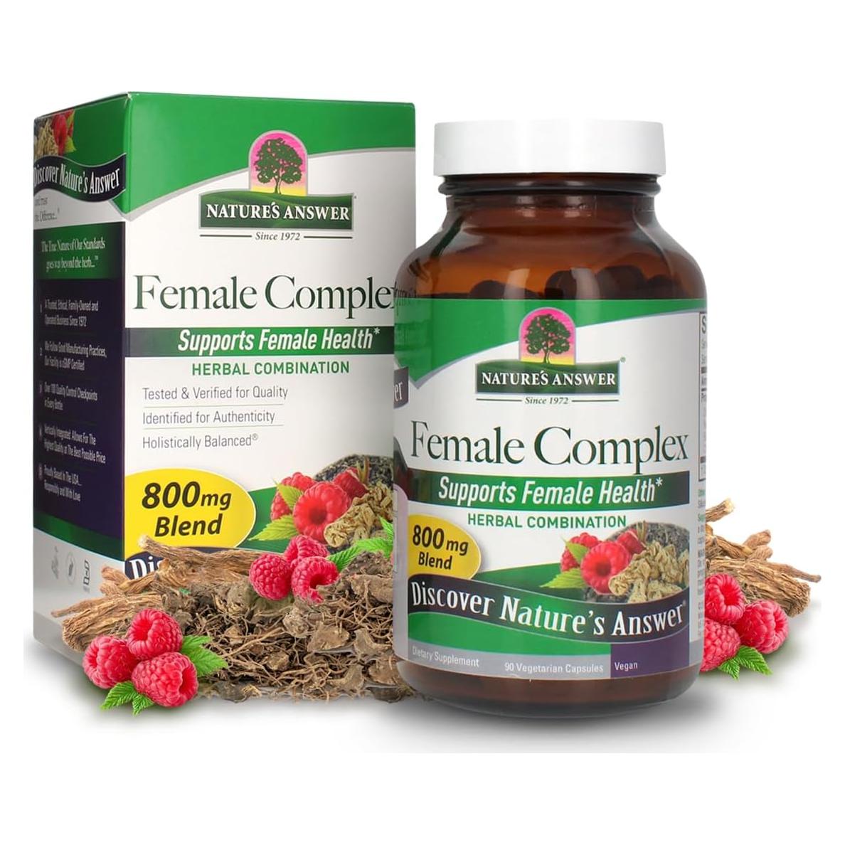 Complejo Femenino Nature's Answer 90 Cápsulas 800 mg Vegano