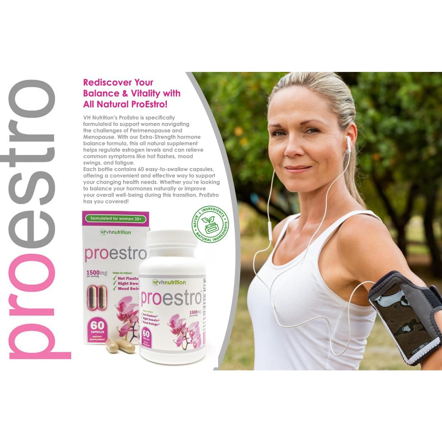 VH Nutrition PROESTRO | Suplemento Hormonal Natural 60 Cápsulas